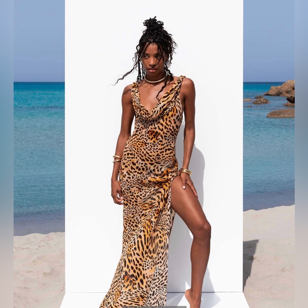 Rat & Boa Laviza leopard Print Maxi Dress